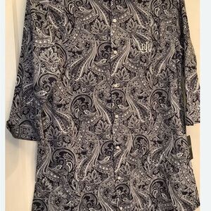 Ralph Lauren Black and White Button Down Shirt